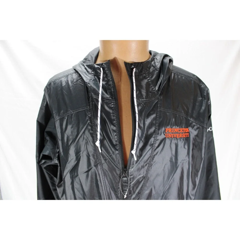 NWOT Columbia Rain Jacket University of Princeton Black Size Large‎ Polyester